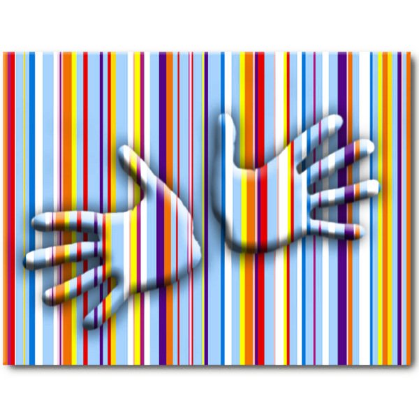 HANDS - Leinwand auf Keilrahmen - Moderne Wandbilder - Kunstdruck limitiert - 70 x 50 cm