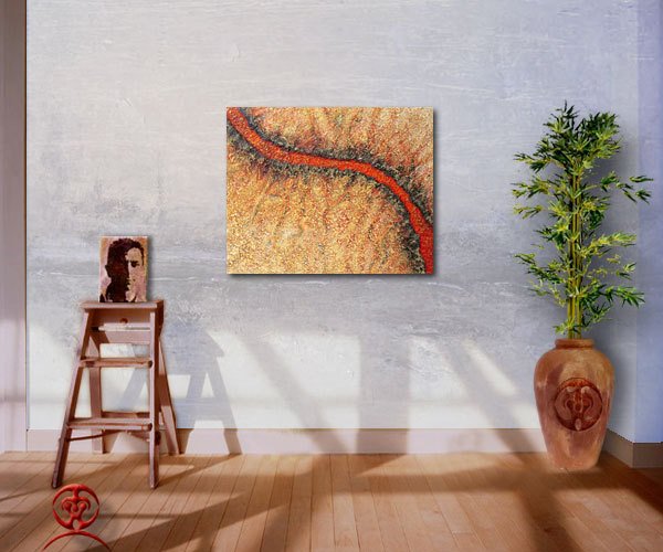 Abstrakte Malerei ORIGINAL Gemälde HANDGEMALT Acryl KUNST modern 100 x  80 cm