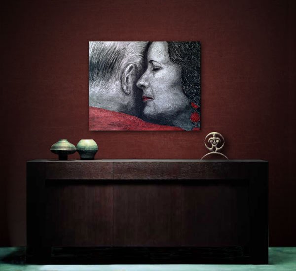 TANGO ARGENTINO Original abstrakt Struktur Gemälde handgemalt Acrylmalerei KUNST modern 100 x 80 cm