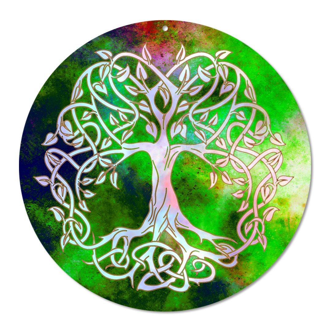 grün Ø 10cm Licht Fänger keltisches Symbol Fenster Glas Bild Nr Mandala 6 54 