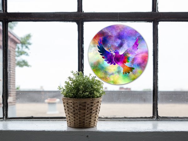 Sonnenfänger " Friedenstaube " · Symbol für Frieden · Fensterbild Nr. 22. Friedenssymbol · Geschenk